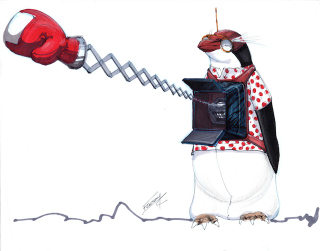 Illustration for article titled Batman Returns concept art reveals unused penguins armed with buzzsaws and boxing gloves